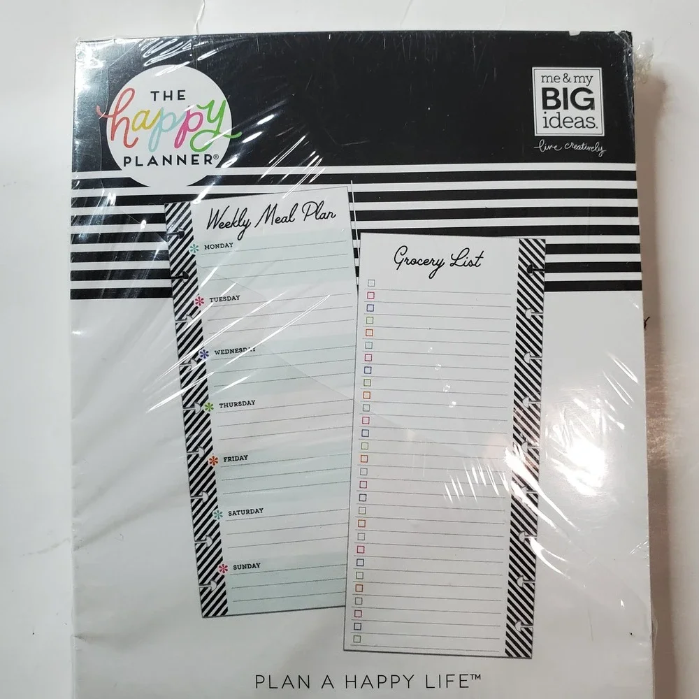 The Happy Planner Lot Budget Tracker Weekly Meal Plan and Rare Zipper Pouch New